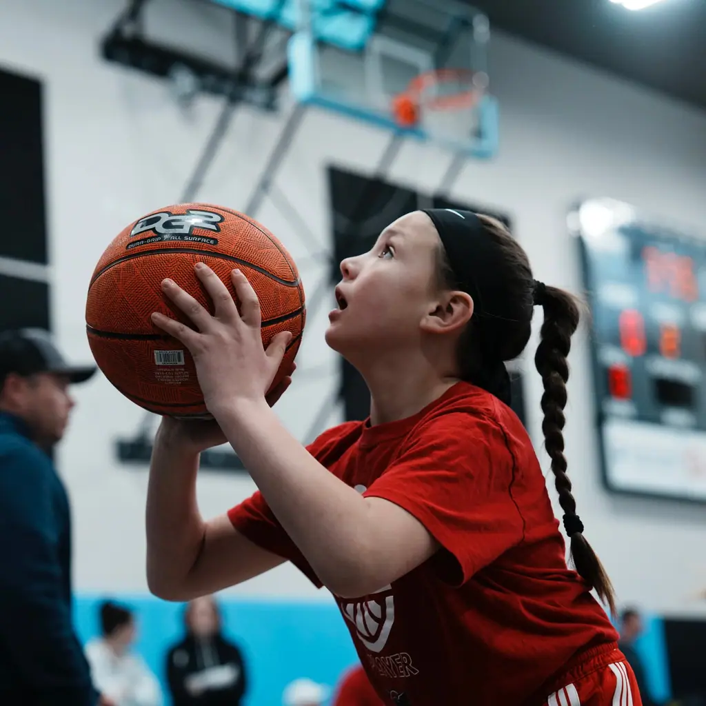 Player preparing a close-range shot